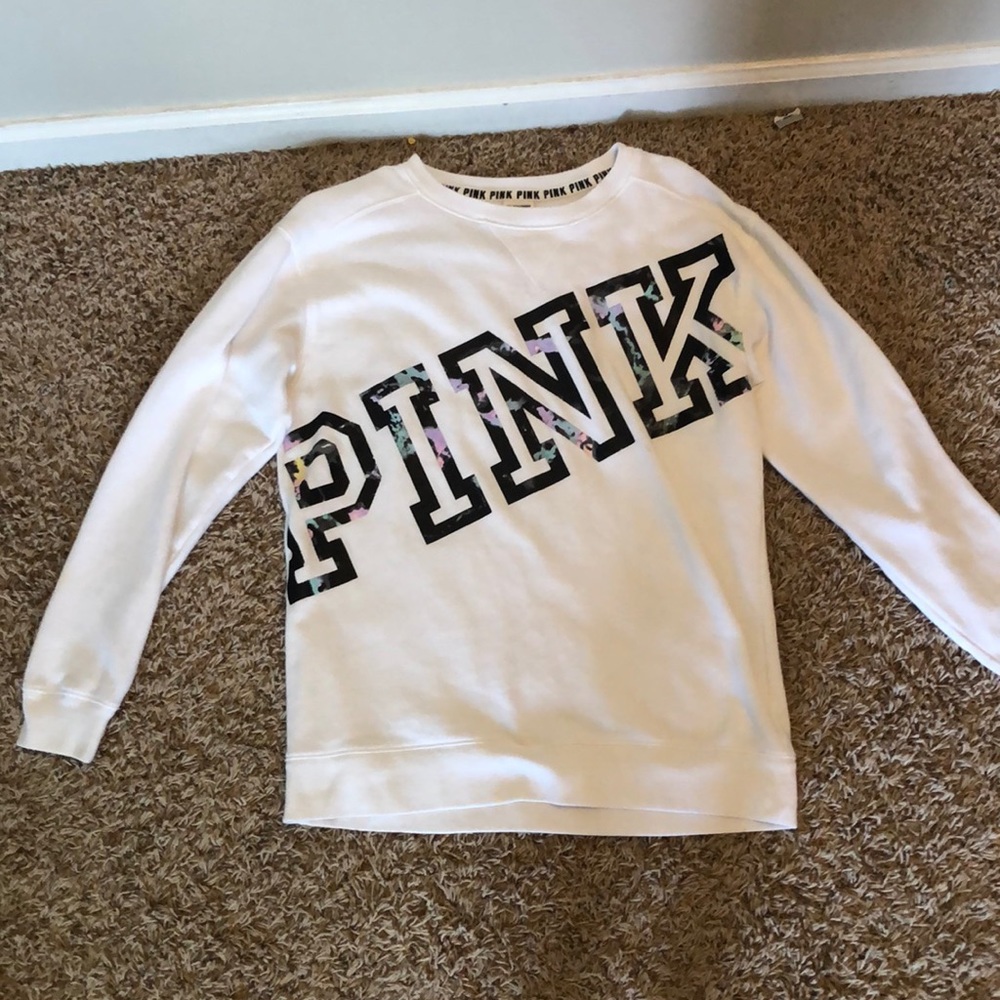 white sweatshirt